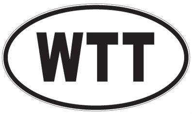 WTT - 3 Letter Initials Oval Sticker
