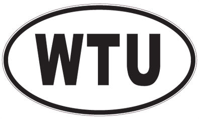 WTU - 3 Letter Initials Oval Sticker