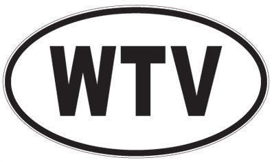 WTV - 3 Letter Initials Oval Magnet