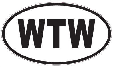 WTW - 3 Letter Initials Oval Magnet