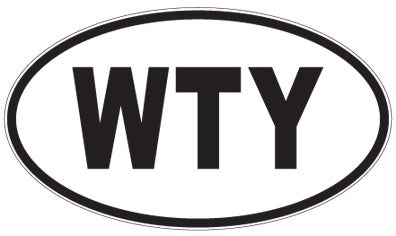 WTY - 3 Letter Initials Oval Magnet
