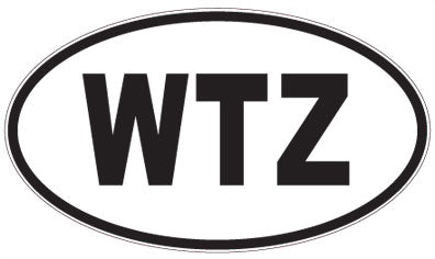 WTZ - 3 Letter Initials Oval Magnet