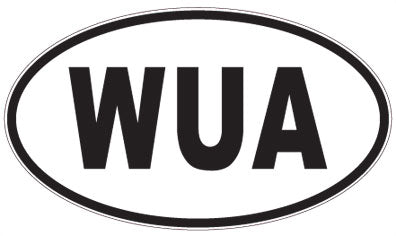 WUA - 3 Letter Initials Oval Magnet