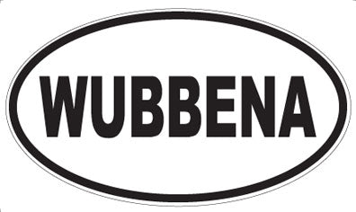WUBBENA - Oval Sticker