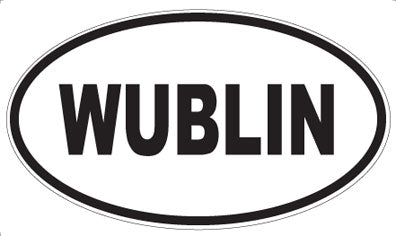WUBLIN - Oval Sticker