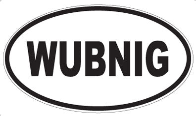 WUBNIG - Oval Sticker