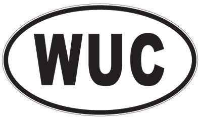 WUC - 3 Letter Initials Oval Sticker