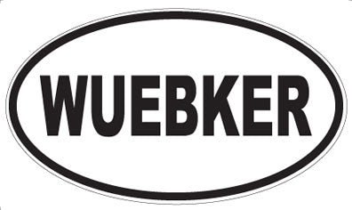 WUEBKER - Oval Sticker