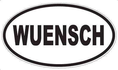 WUENSCH - Oval Sticker