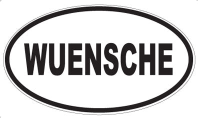WUENSCHE - Oval Sticker