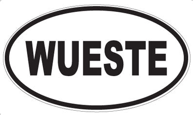 WUESTE - Oval Sticker