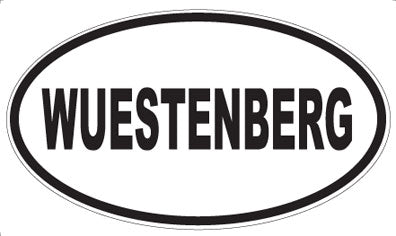 WUESTENBERG - Oval Sticker