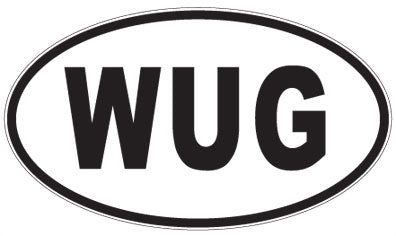 WUG - 3 Letter Initials Oval Magnet