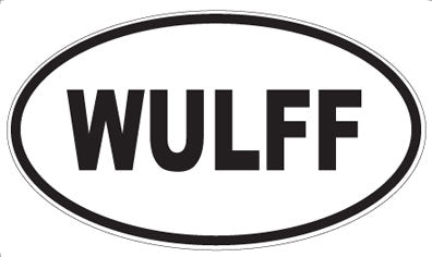 WULFF - Oval Sticker