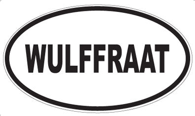 WULFFRAAT - Oval Sticker