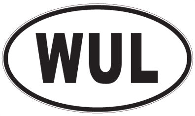 WUL - 3 Letter Initials Oval Magnet