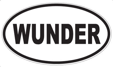 WUNDER - Oval Sticker