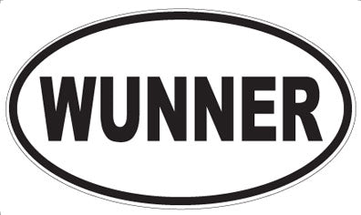 WUNNER - Oval Sticker