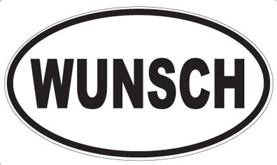 WUNSCH - Oval Sticker