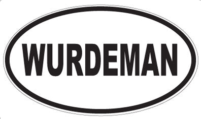 WURDEMAN - Oval Sticker