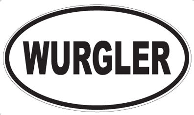 WURGLER - Oval Sticker