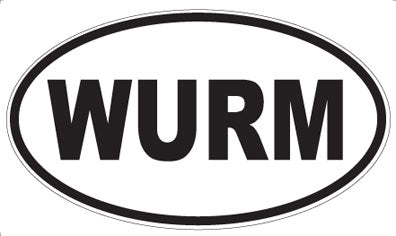 WURM - Oval Sticker