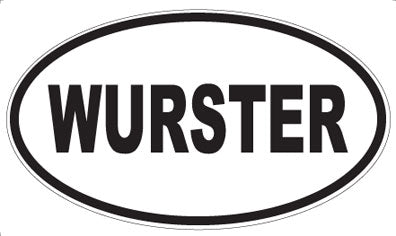 WURSTER - Oval Sticker
