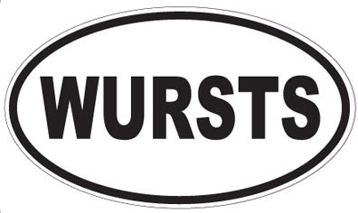 WURSTS - Oval Sticker