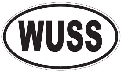 WUSS - Oval Sticker