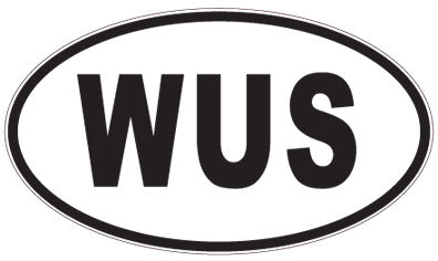 WUS - 3 Letter Initials Oval Magnet