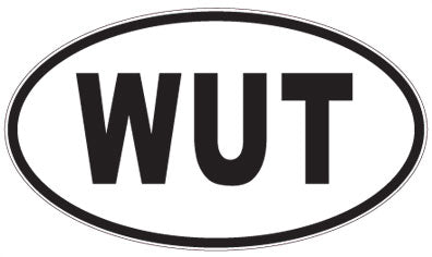 WUT - 3 Letter Initials Oval Magnet