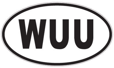 WUU - 3 Letter Initials Oval Magnet