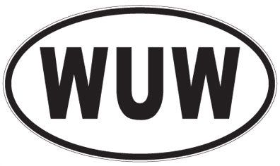 WUW - 3 Letter Initials Oval Magnet