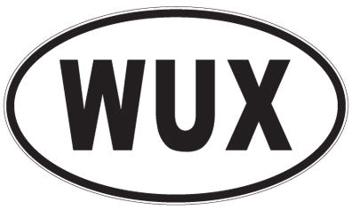 WUX - 3 Letter Initials Oval Sticker