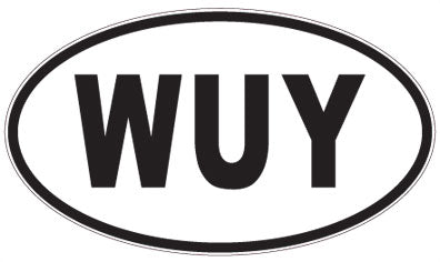 WUY - 3 Letter Initials Oval Magnet