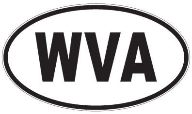 WVA - 3 Letter Initials Oval Magnet