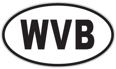 WVB - 3 Letter Initials Oval Sticker