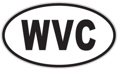 WVC - 3 Letter Initials Oval Magnet