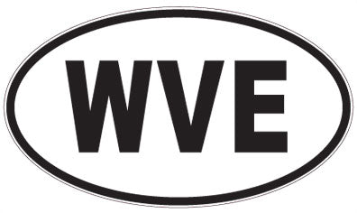 WVE - 3 Letter Initials Oval Sticker