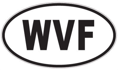 WVF - 3 Letter Initials Oval Sticker