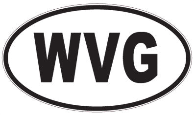 WVG - 3 Letter Initials Oval Magnet