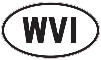 WVI - 3 Letter Initials Oval Magnet