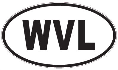WVL - 3 Letter Initials Oval Magnet