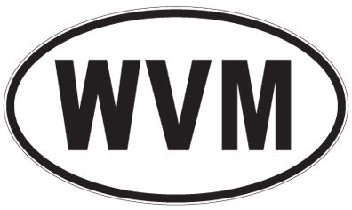 WVM - 3 Letter Initials Oval Magnet