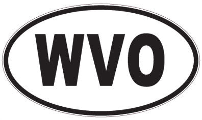 WVO - 3 Letter Initials Oval Sticker