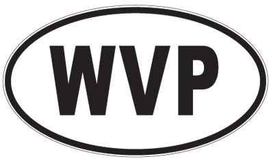WVP - 3 Letter Initials Oval Sticker