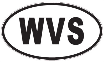 WVS - 3 Letter Initials Oval Sticker