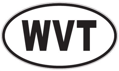 WVT - 3 Letter Initials Oval Magnet
