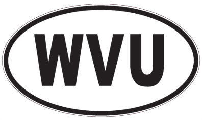 WVU - 3 Letter Initials Oval Magnet