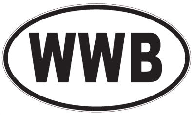 WWB - 3 Letter Initials Oval Magnet